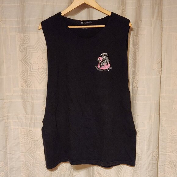 💀 Retrofit You'll Float Too Reaper Flamingo Muscle Tank XL 💀 - Picture 2 of 5